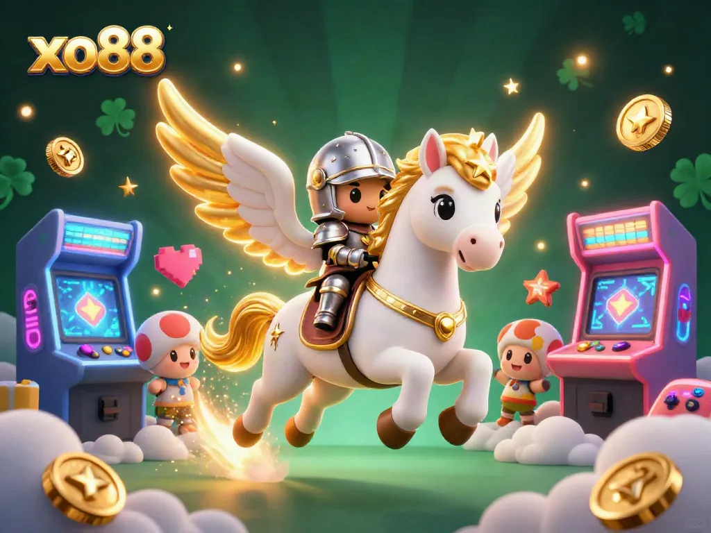 Play and win with xo88 in an immersive 3D casino world filled with vibrant game elements.