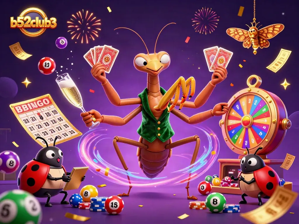 Engage with a vibrant b52club3 casino scene featuring dynamic game elements and colorful characters.