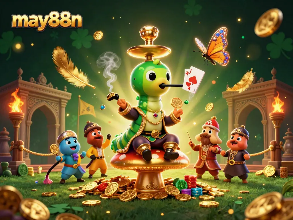 Engage in thrilling gameplay at may88n with exciting poker-themed smoke rings and a dynamic gambling atmosphere.