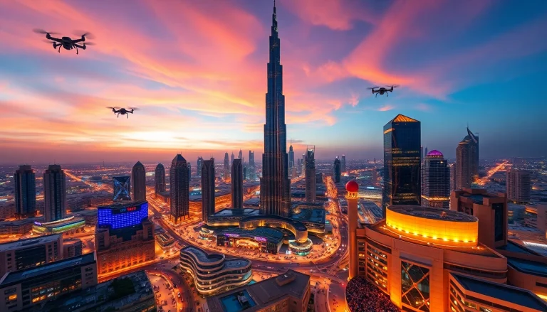 Discover the excitement of Travel to Dubai with a stunning view of iconic skyscrapers.