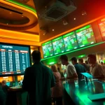 Experience the excitement of tỷ lệ cá cược with dynamic betting enthusiasts in a modern sportsbook setting.