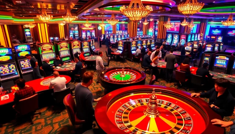 Players enjoying exhilarating games like poker and roulette at the vibrant atmosphere of https://bet888.solutions/ casino floor.