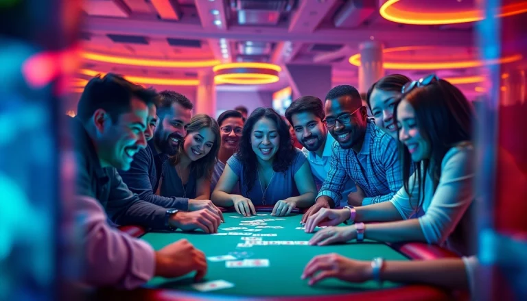 Experience the thrill of online gambling at https://talkprep.org/ with diverse players enjoying a digital poker game.