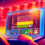 Interactive betting platform display from https://talkprep.org/ showcasing vibrant sports events and engaging graphics.