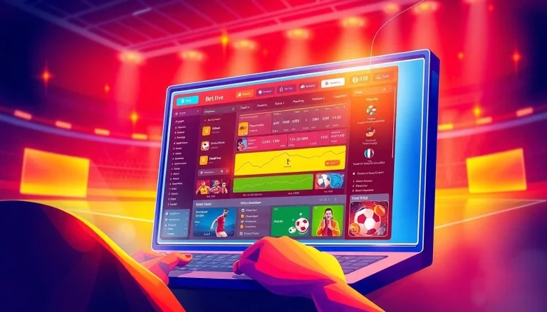 Interactive betting platform display from https://talkprep.org/ showcasing vibrant sports events and engaging graphics.