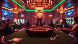 Experience thrilling gameplay at Mount Gold with vibrant roulette and poker action.