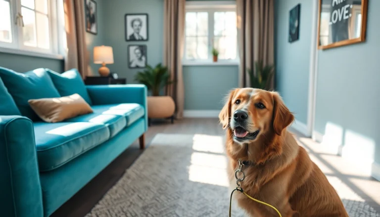 Compassionate therapy session with a clinical Psychologist Sydney and a therapy dog fostering comfort.