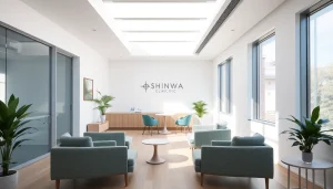 Experience the welcoming atmosphere of 親和クリニック with modern seating and inviting decor.