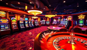 KJC AC 2 casino image showcasing vibrant slot machines and gaming tables.