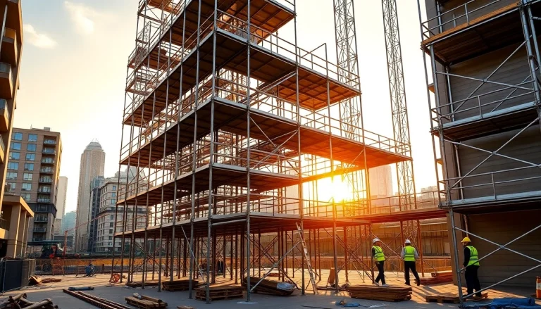 Scaffolding Manchester setup showing professional construction in an urban environment.