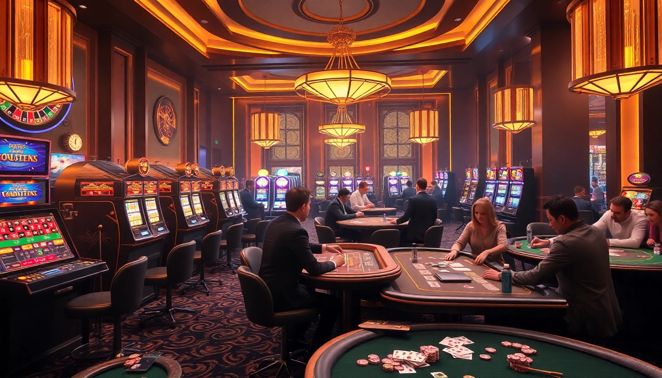 Engage in thrilling gameplay at f168.com with poker chips, roulette wheels, and vibrant slot machines.