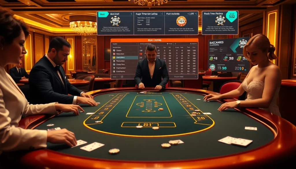 Exciting baccarat action at Bugatti8, showcasing luxury gaming with high-stakes betting.
