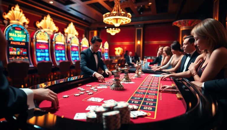 Experience high-stakes gaming excitement at https://ee8868.shop/ with luxurious casino tables and vibrant atmosphere.