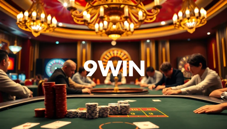 Engage in thrilling games at 9WIN's luxurious casino atmosphere.