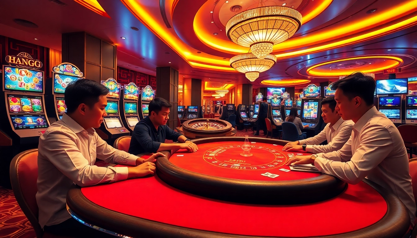 Experience the thrill of gambling as you đăng ký f168 at a luxurious casino table with vibrant games.