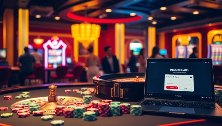 Engage with exciting gaming experiences at ingatbola88 with a vibrant casino scene.