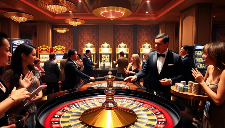 Players enjoy an exhilarating game at the stylish casino featuring a roulette table, echoing the excitement of https://kingarthurcafe.com/menu.