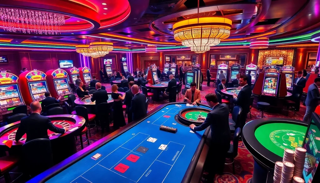 KJC players celebrating at an exciting casino table, showcasing thrilling gambling moments.