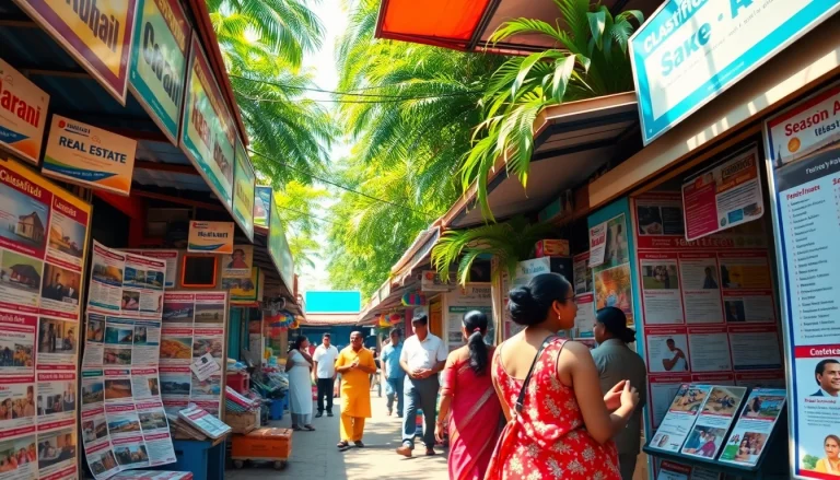 Lanka Ad marketplace showcasing vibrant classified ads in Sri Lanka with lively interactions.