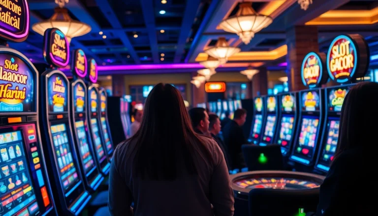 Experience the excitement of Slot Gacor Hari ini with vibrant slot machines and thrilling gameplay.