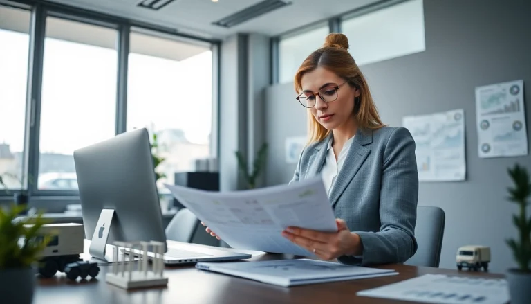 Księgowość dla firmy transportowej prowadzona przez profesjonalnego księgowego Marzenę Owczarzak w nowoczesnym biurze.