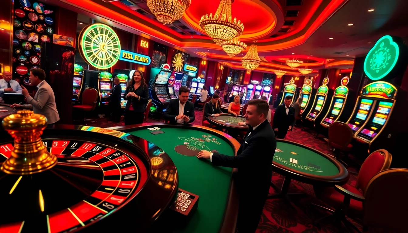 Experience the thrill of winning at https://f168.studio/ with stylish casino scenes featuring poker tables and roulette games.