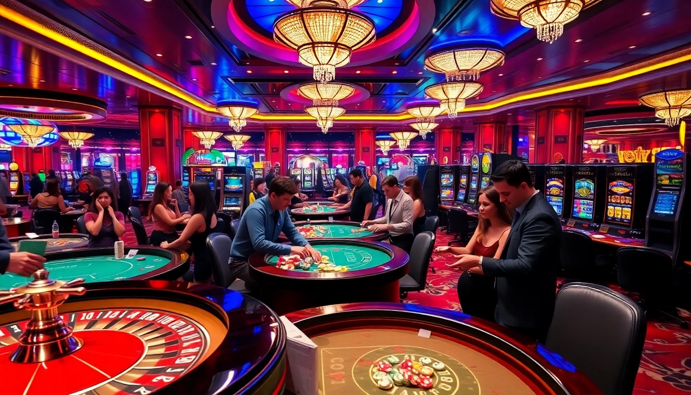 Engaging scene of gamblers at a luxurious casino, highlighting excitement at nhà cái go99.