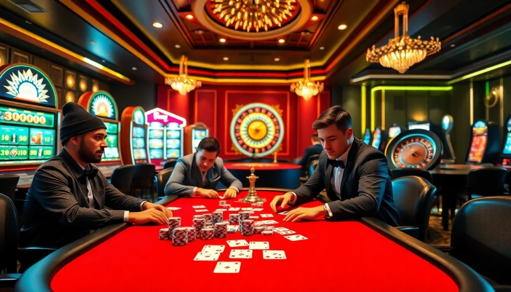 Experience excitement at https://kubet77i.ink/ with a luxurious casino scene of poker and roulette.