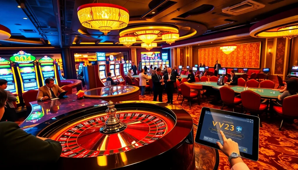 Experience high-stakes gaming action at https://vn23.sa.com/ with roulette, poker, and lavish casino visuals.