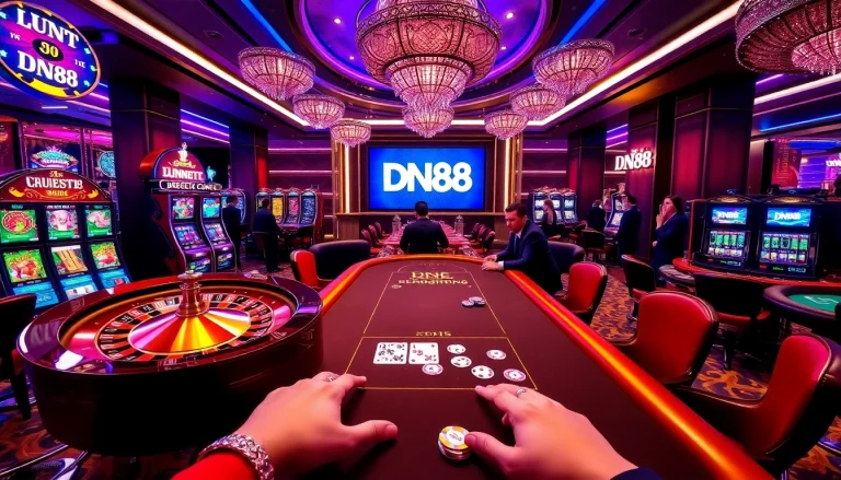 Engage in thrilling gameplay at DN88 with immersive roulette and poker tables.