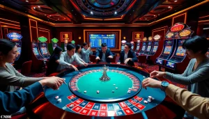 Experience the thrill of casino gaming with CM88 chip stacks and roulette excitement.