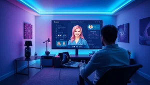 Engaging workspace featuring NSFW AI interactions on a sleek digital interface