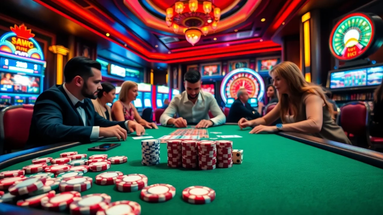 Engaging poker players at a vibrant table, showcasing the thrills of https://99wincasino.com/.