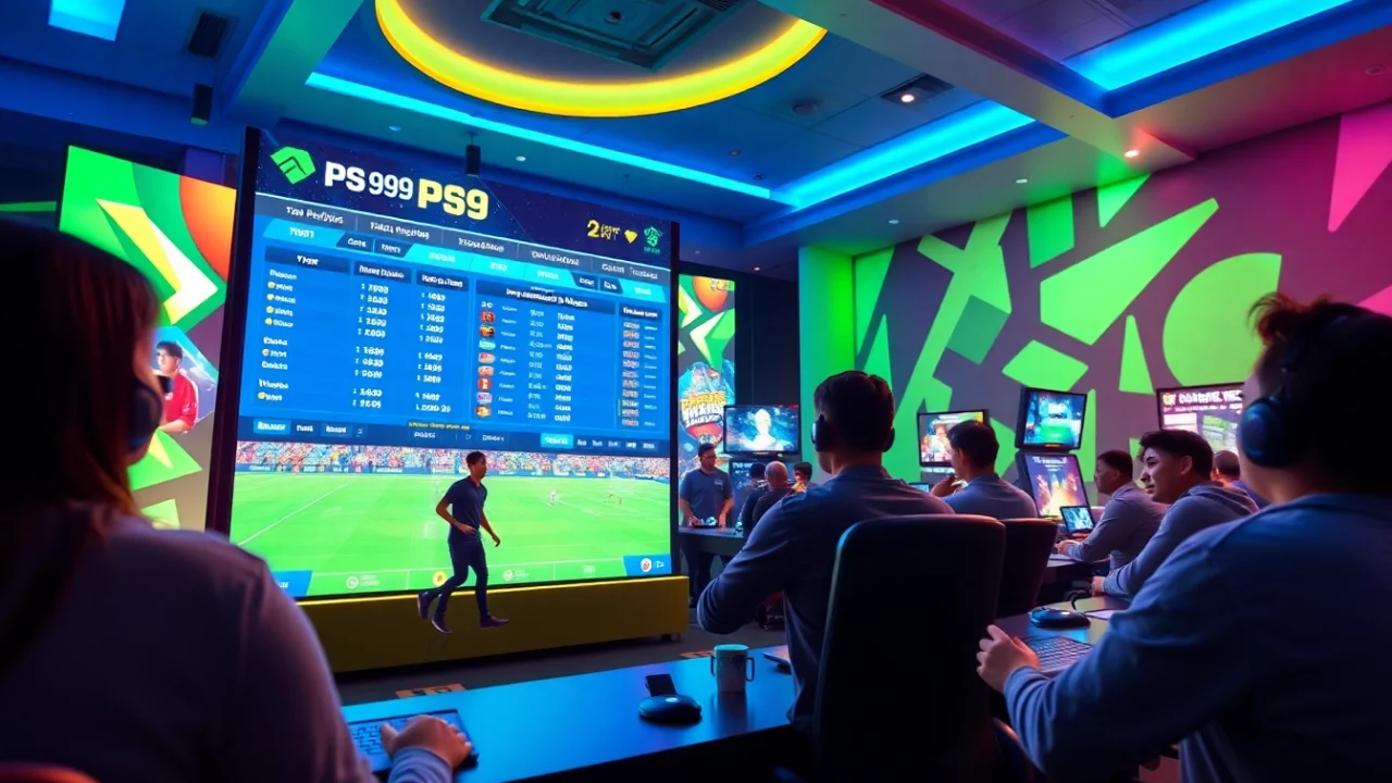 Experience exciting online gaming with PS 99 sports betting platform, vibrant digital interface.