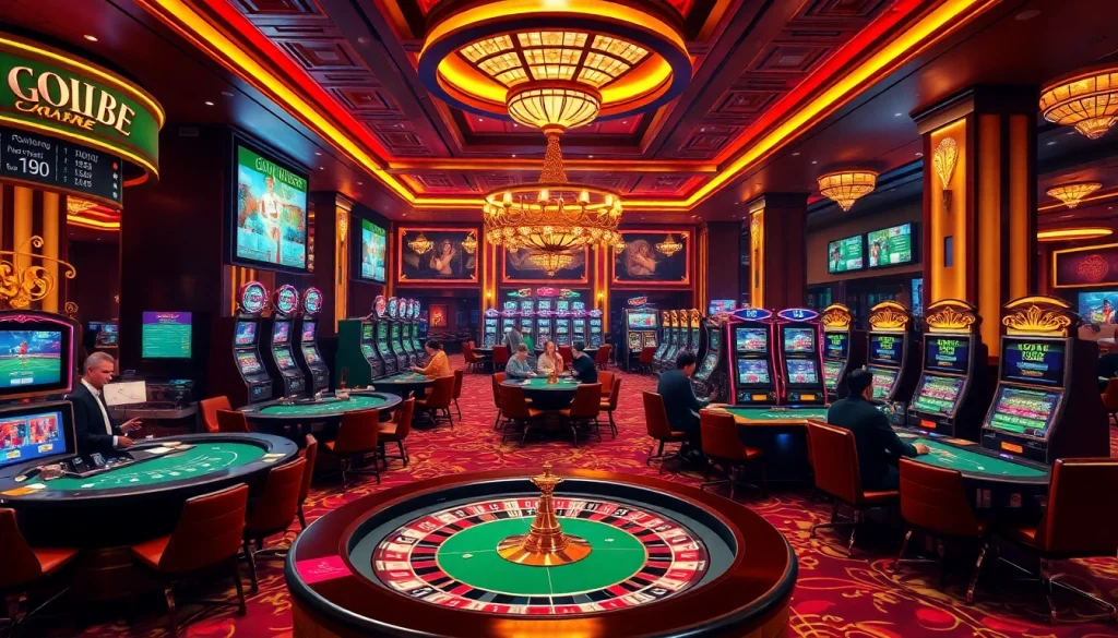 Experience the thrill of high-stakes gambling at https://soibet.vision/ with vibrant tables and excited players.