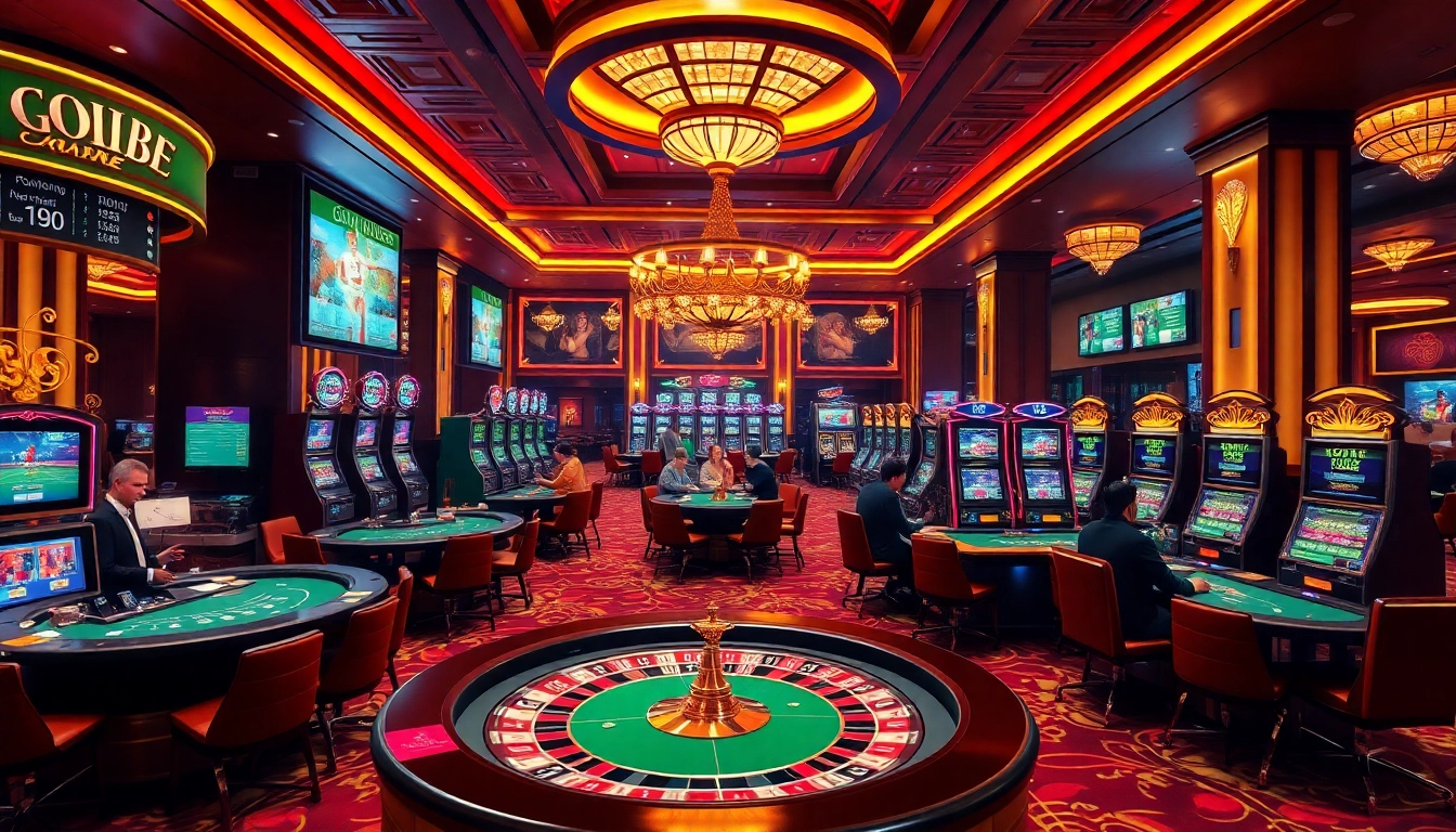 Experience the thrill of high-stakes gambling at https://soibet.vision/ with vibrant tables and excited players.