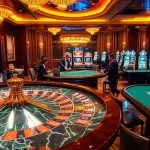 KJC gaming table featuring an elegant roulette wheel and vibrant action on the casino floor.