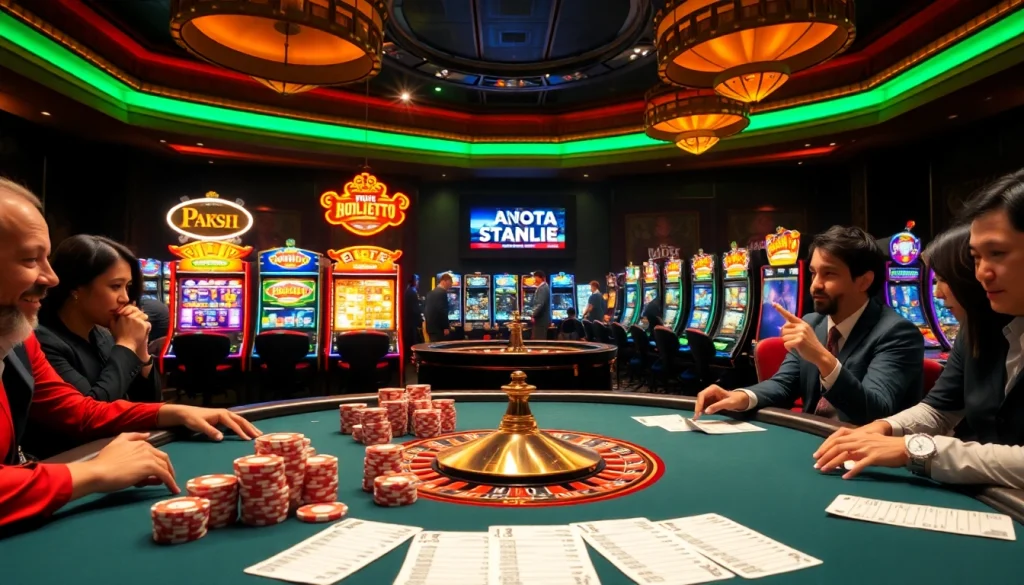 Experience thrilling poker action with chips and cards at https://go8.cash/ in a luxurious casino setting.