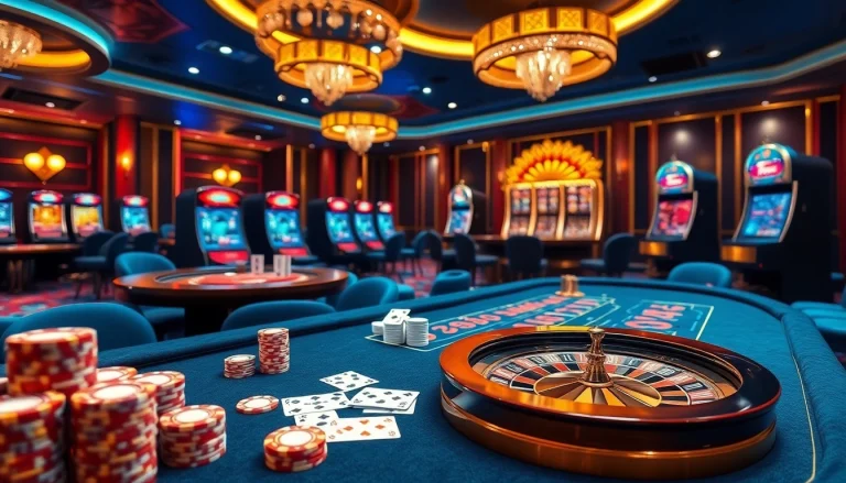Engage in thrilling games at rikvip art, featuring luxury casino elements like poker chips, cards, and live dealers.
