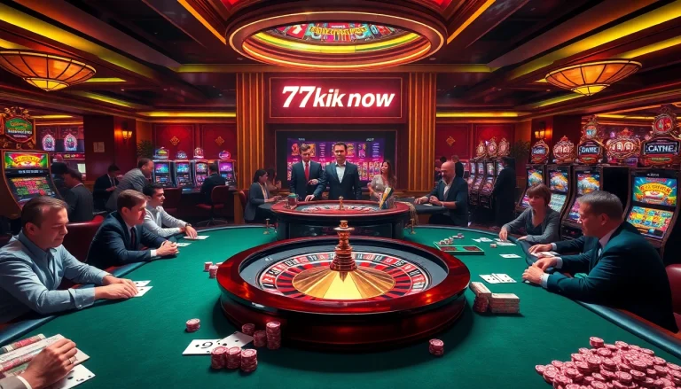 Experience the thrill of winning at 79king now in a vibrant casino setting with roulette and poker.