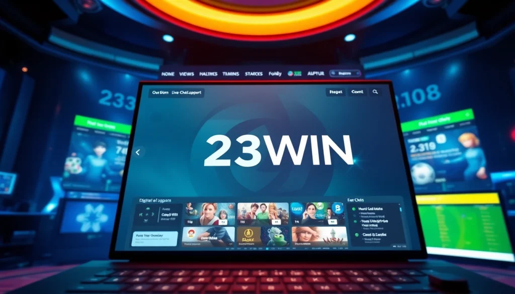 Engaging online gaming environment showcasing 23WIN platform interface with dynamic elements.