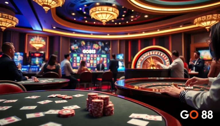 Experience the excitement of casino gaming at https://go88.fast/, featuring engaging slot machines and dealers.