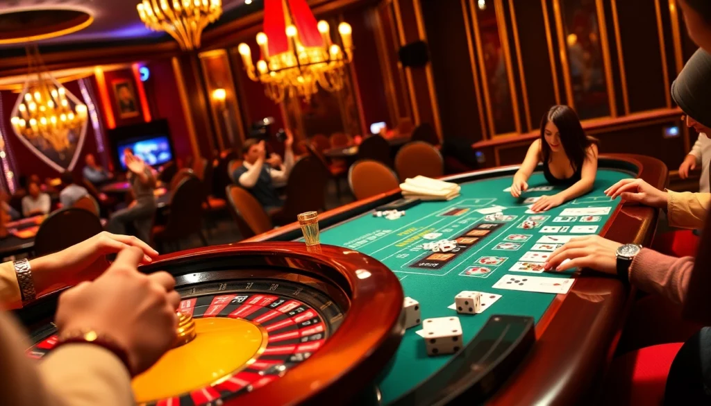 Experience thrilling moments while playing an engaging XXX game at an upscale casino.