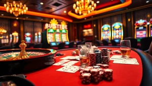 Players engaging in exciting casino games at uu88's luxurious gambling environment.