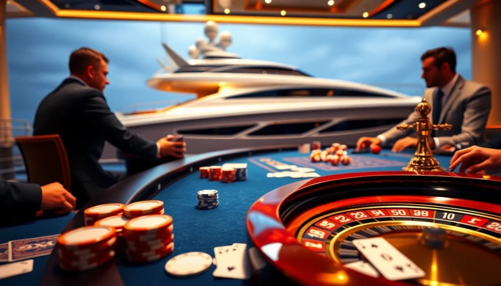 Experience the luxury of SX88 as gamblers strategize at a vibrant casino table.