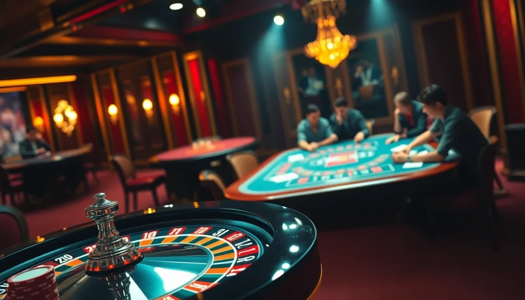 Gamble strategically at nhà cái sx88, featuring an enticing roulette wheel and engaged players.