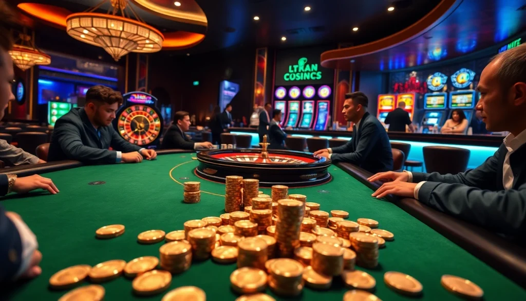 Experience the thrill of gambling with RR88 at a luxurious casino featuring vibrant slot machines and exciting poker games.