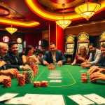 Experience excitement at https://sunwinn.in.net/ with a vibrant poker table filled with chips and cards.