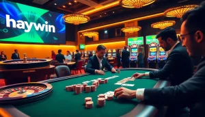 Experience the thrill of strategy and excitement at hay.win with professional poker gameplay in a luxurious casino setting.