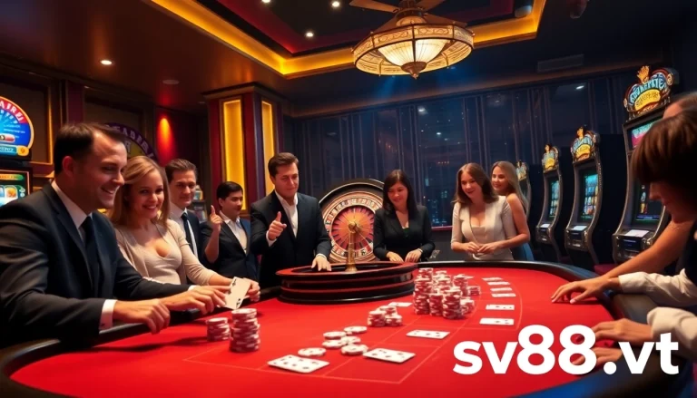 Experience thrilling action with sv88.vt at an elegant casino table.